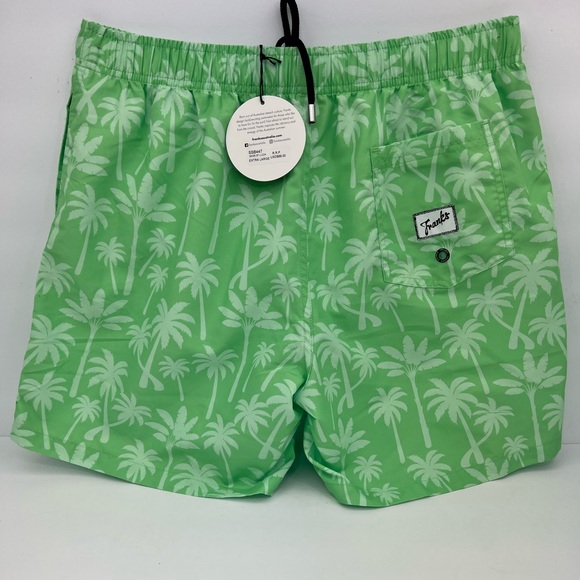 FRANKS XL“SAGE”(LIGHT GREEN)COLOR SWIMMING TRUNKS,W/MESH SUPPORT,PALM TREE PRINT - Picture 7 of 14